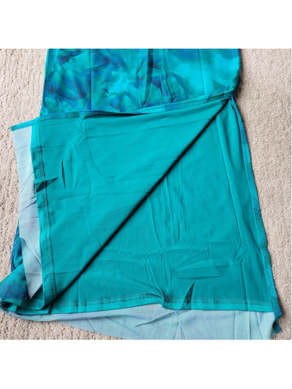 Women’s Green & Blue Floral Long Straight Skirt – Size M – NWOT - Picture 11 of 11